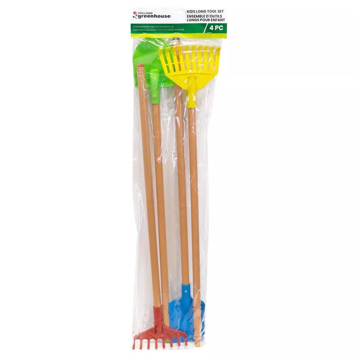 4pc kids metal long handled tool set