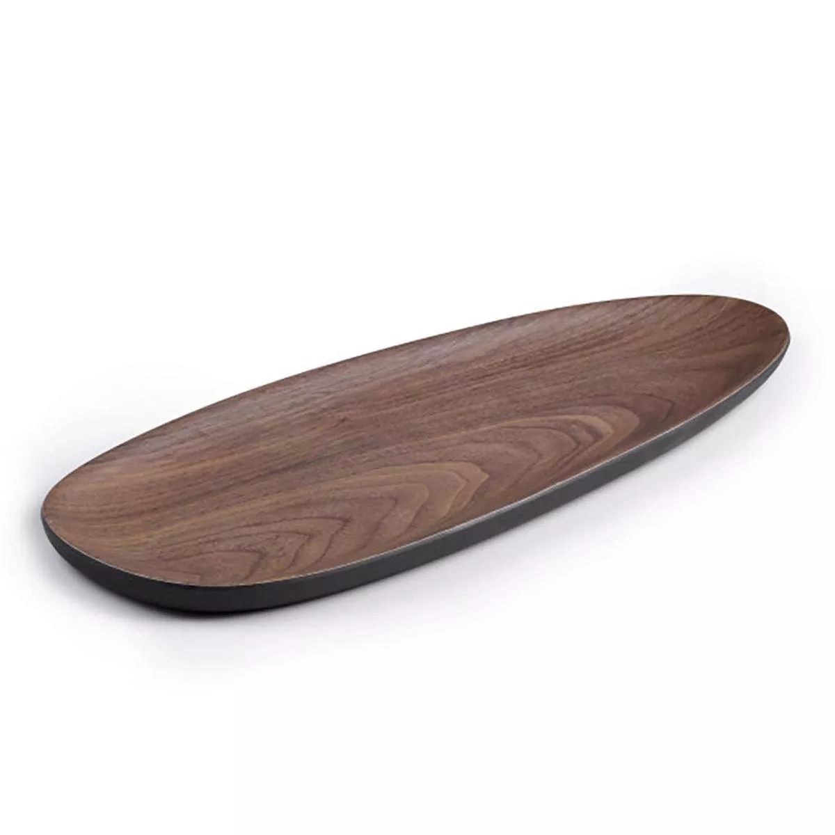 Bamboo Walnut Oval Plate – Coffee 12 ”