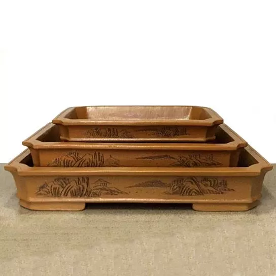 Bonsai Planter – Rectangular Shape (Without hole) – Set of 3