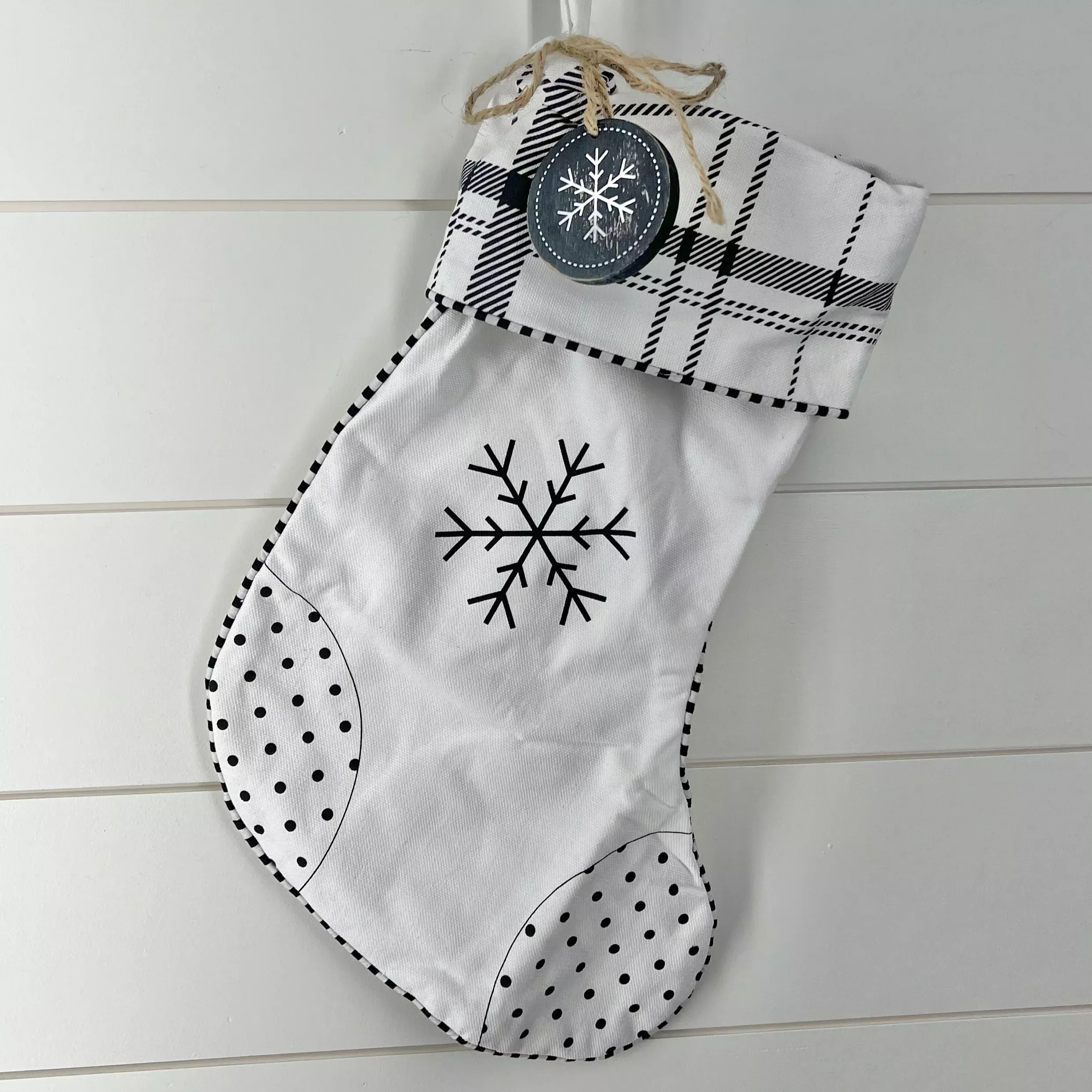 Canvas Stocking - Snowflake