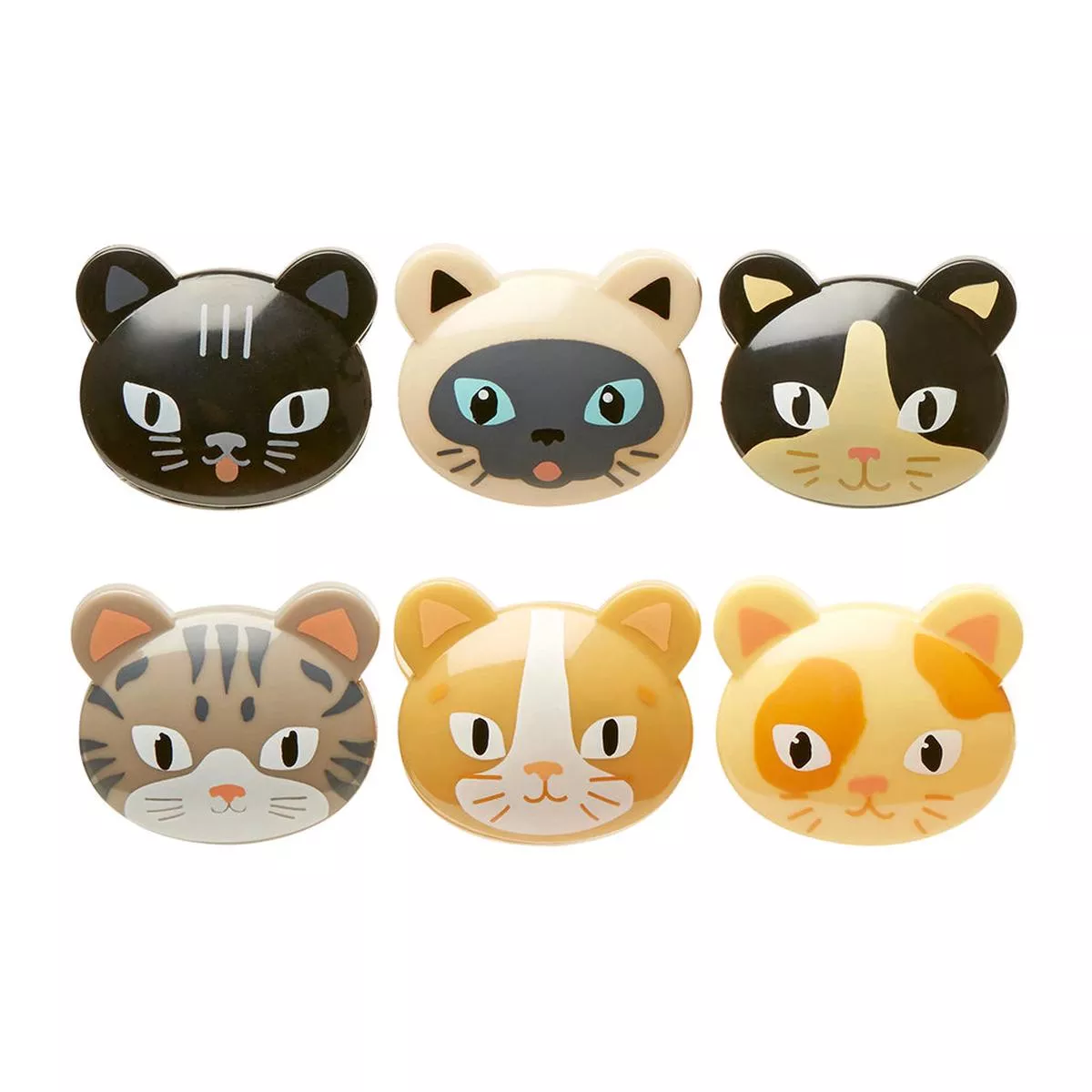 Cat Bag Clips S/6