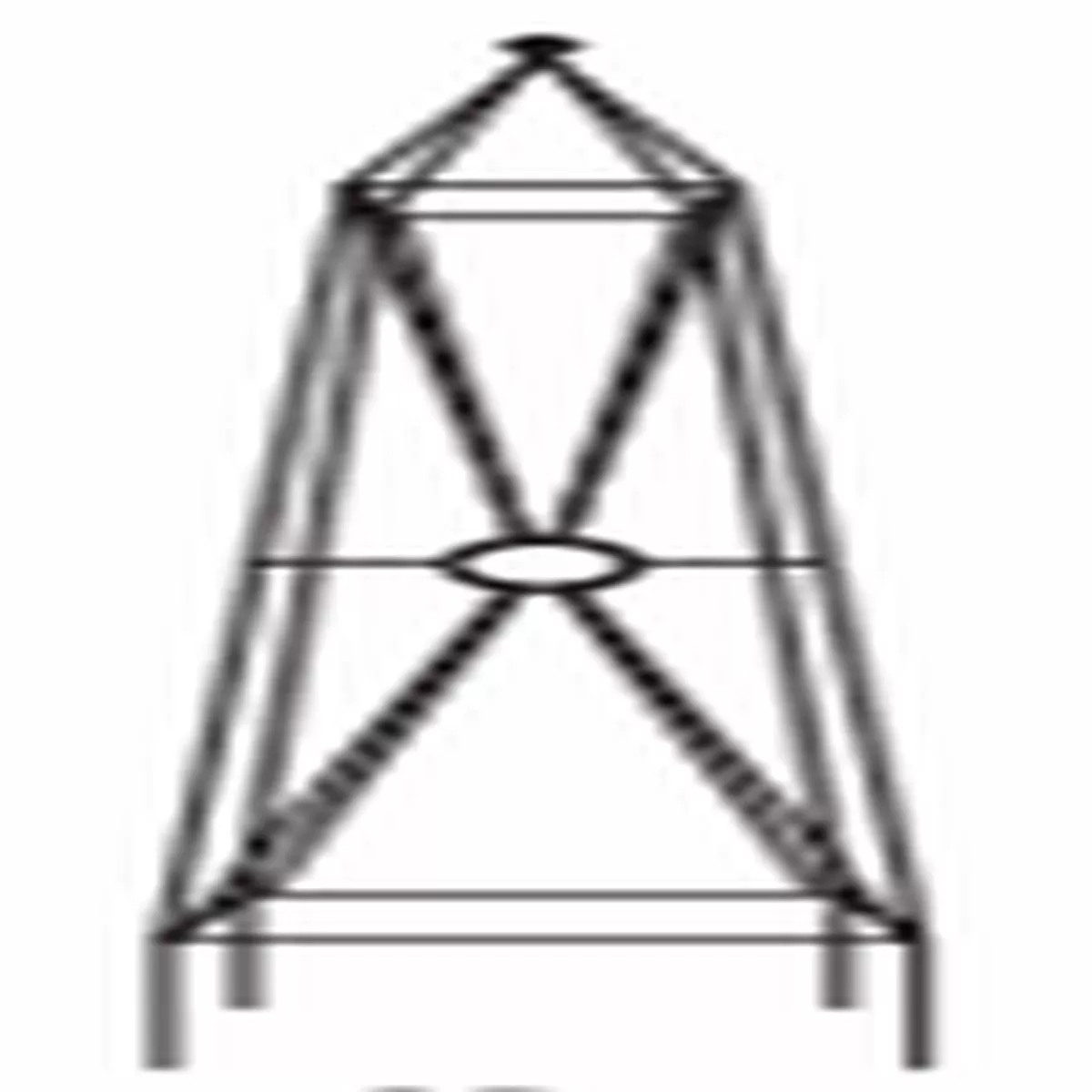 Circle Motif Obelisk 60 ” Black