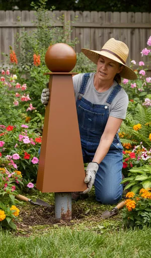 Decorative Pipe Cover with Sphere