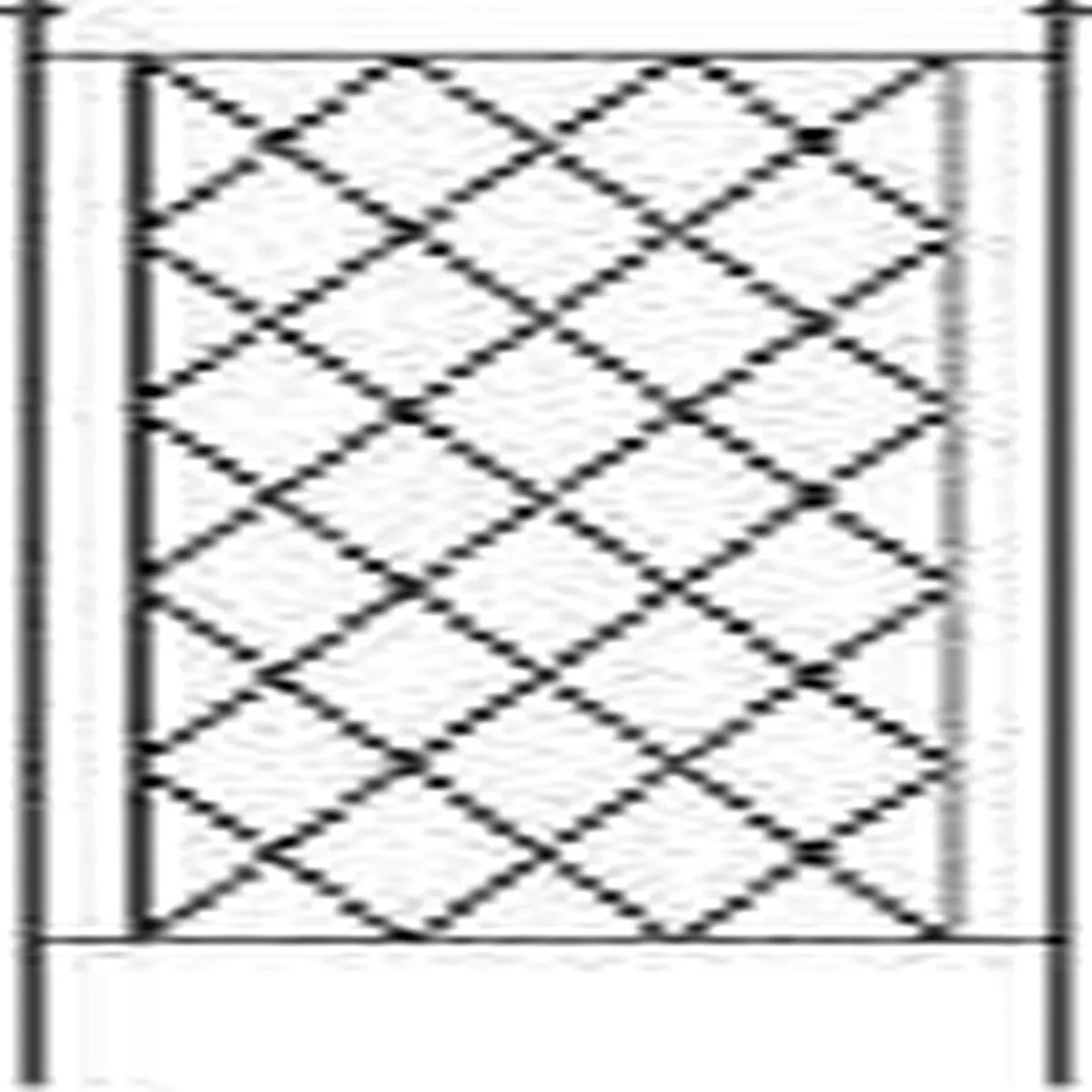 Diamond Trellis 72 ” Black