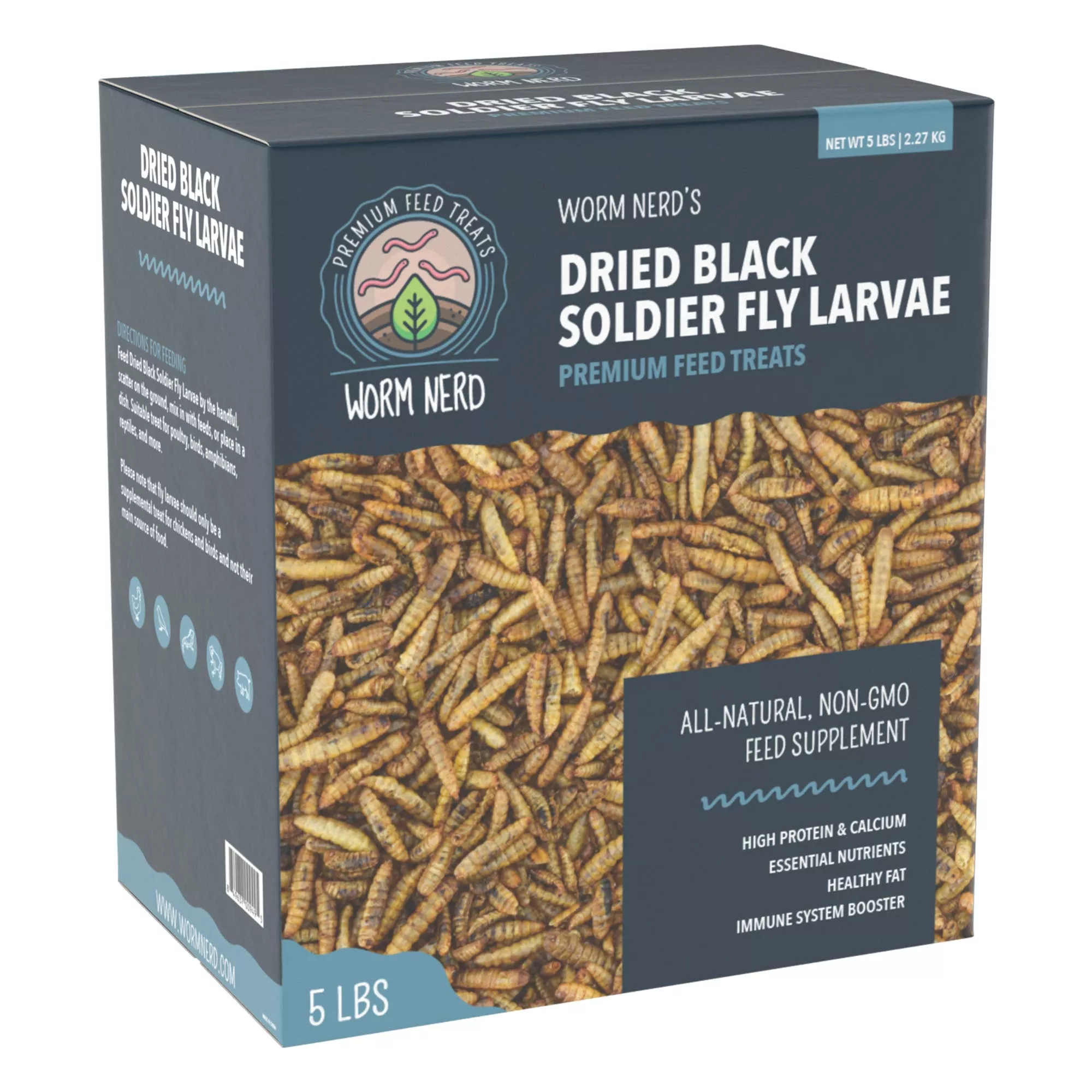 Dried Black Soldier Fly Larvae - 5 lbs