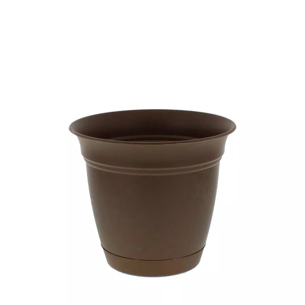 Eclipse Chocolate Planter with Saucer