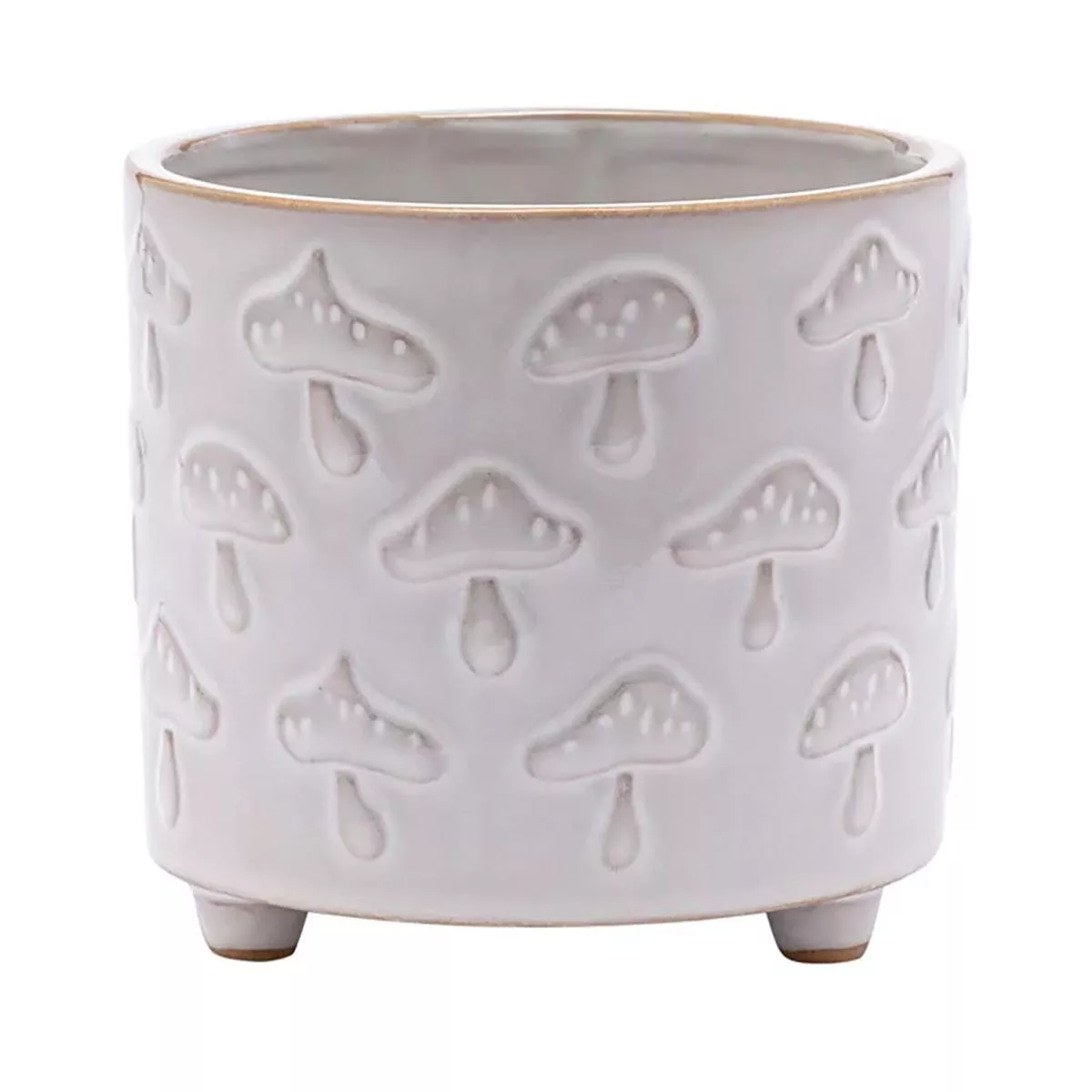Embossed Mushroom Footed Planter