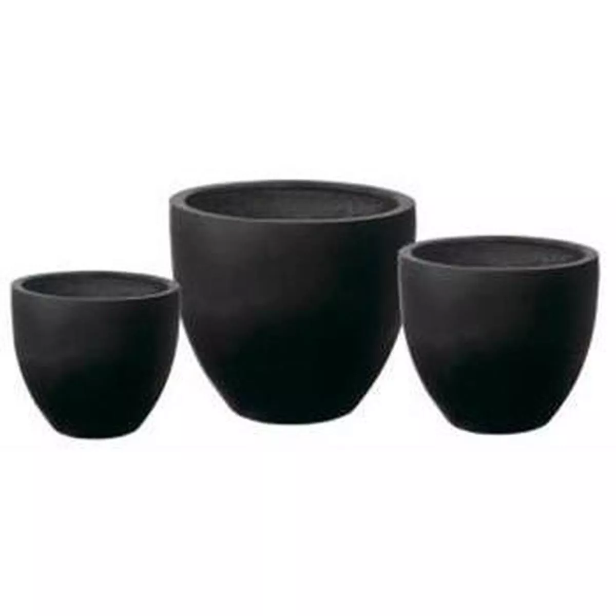 Fiberstone Round Planter Small Black