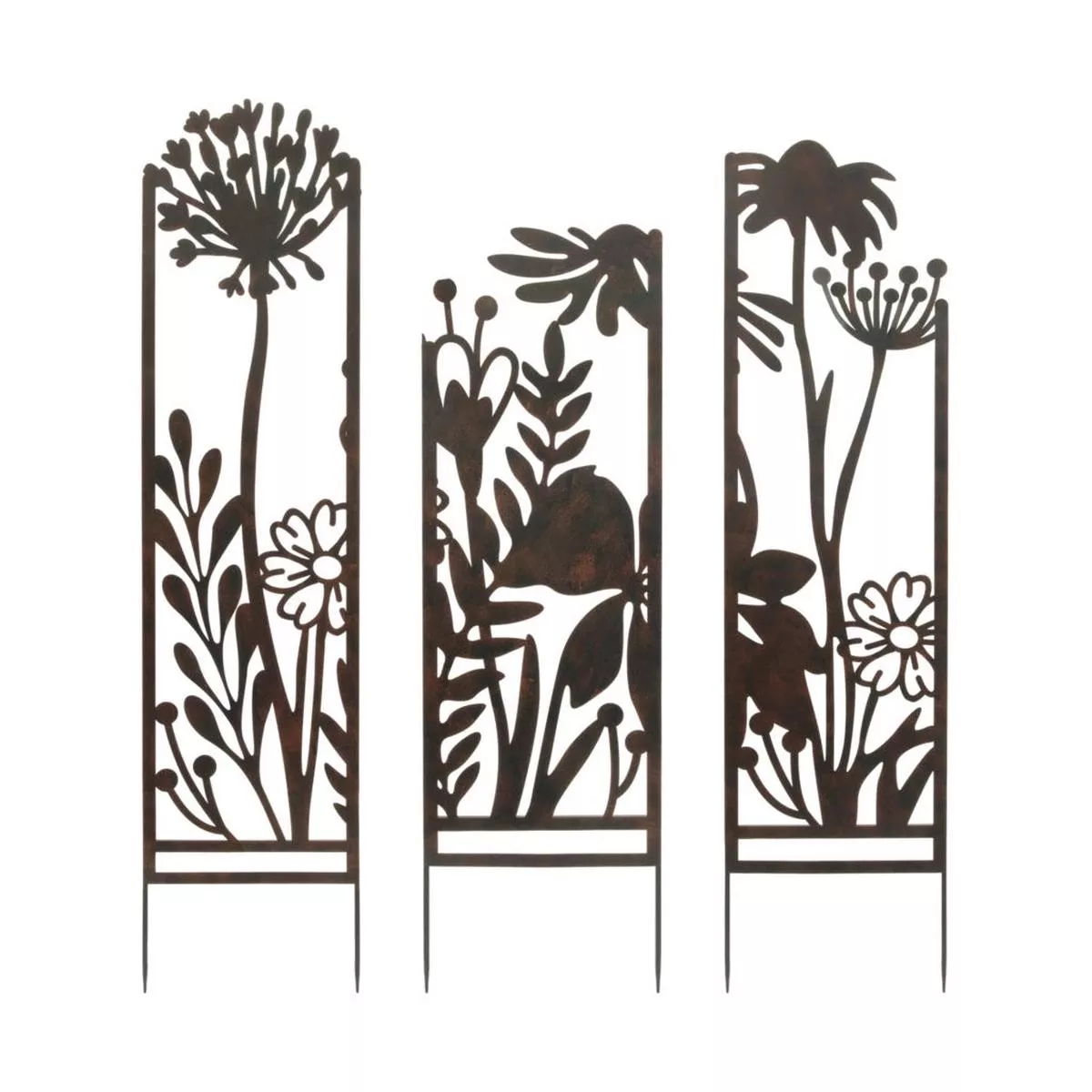 Floral Iron Garden Screen