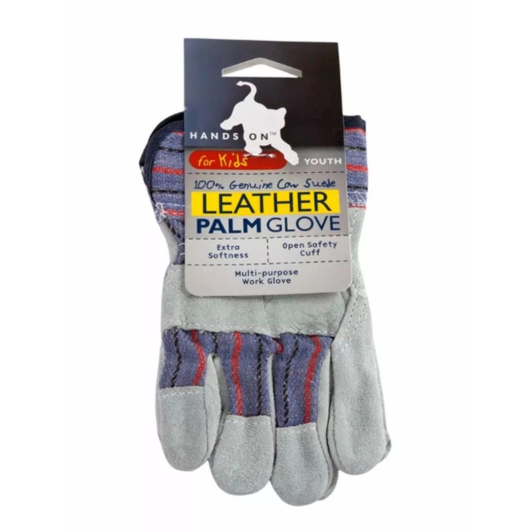 HANDS ON™ Kids Leather Palm Gloves