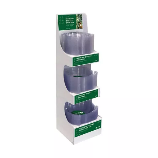 Hanging Basket Drip Pan Display
