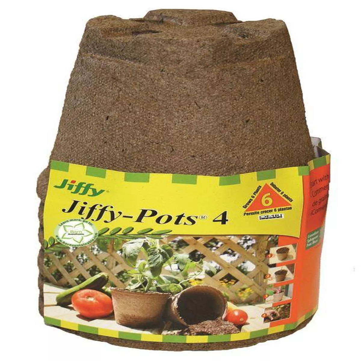 Jiffy Peat Pots 4 ” Round 6 Pack