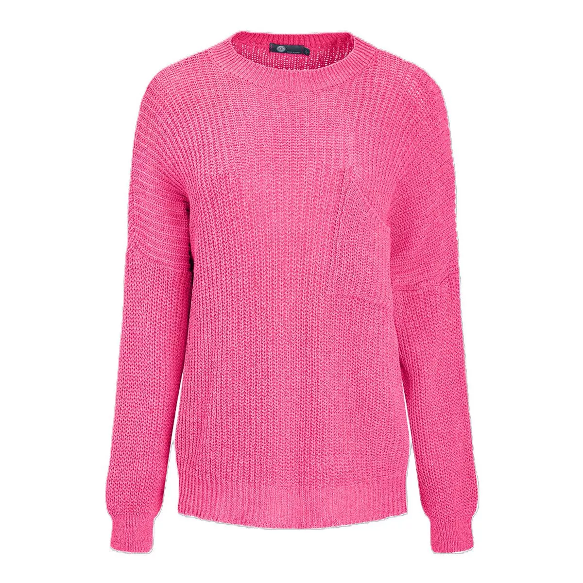Knit Crew Neck Sweater Hibiscus