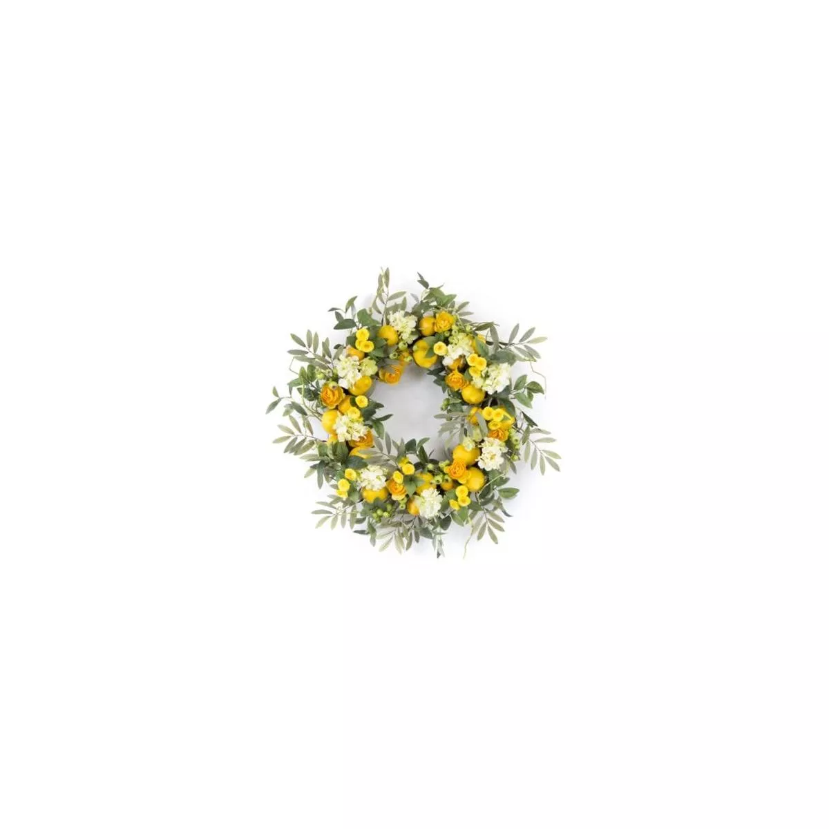 Lemon Floral Wreath 28 ” Everlasting