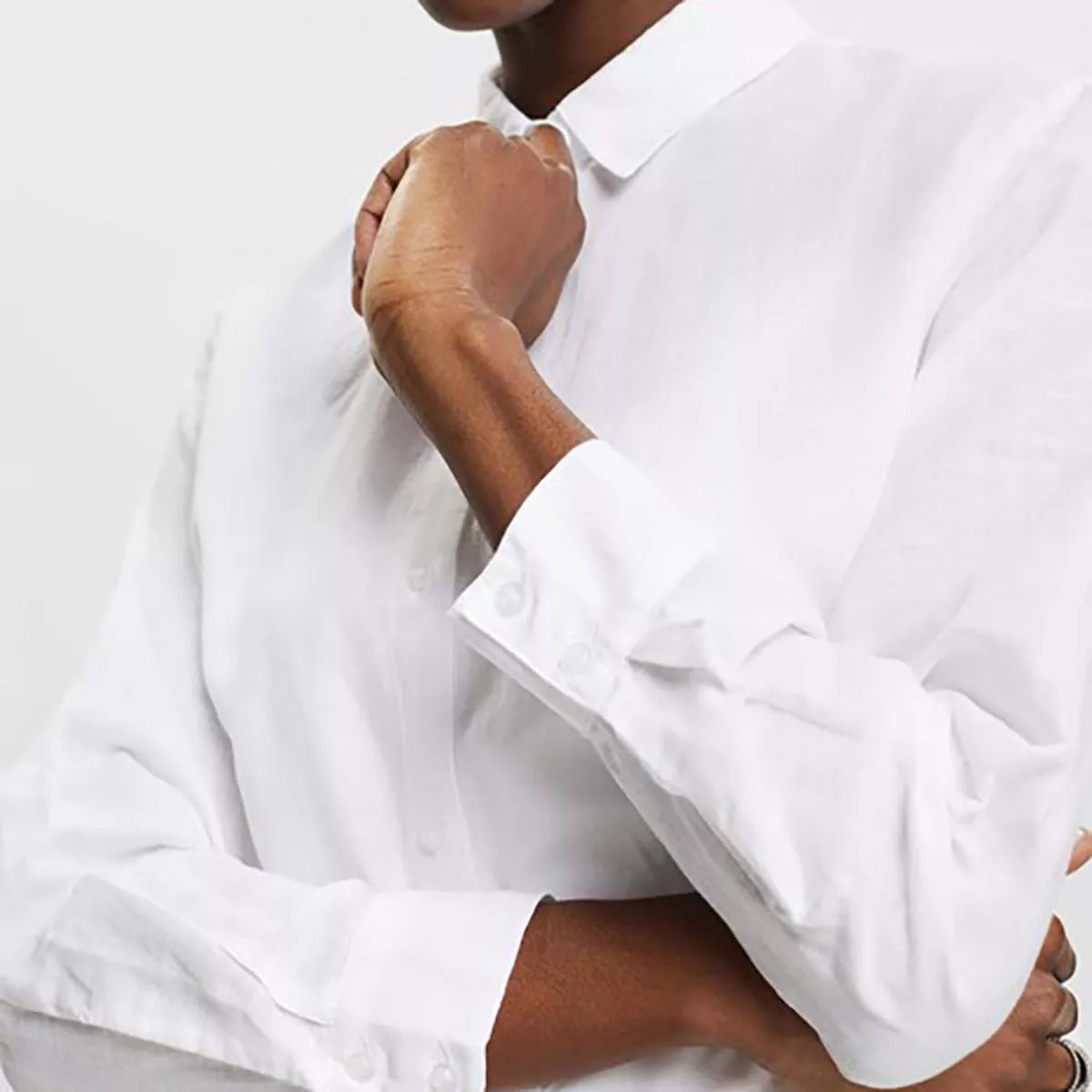 Loose Fit Tunic Blouse White