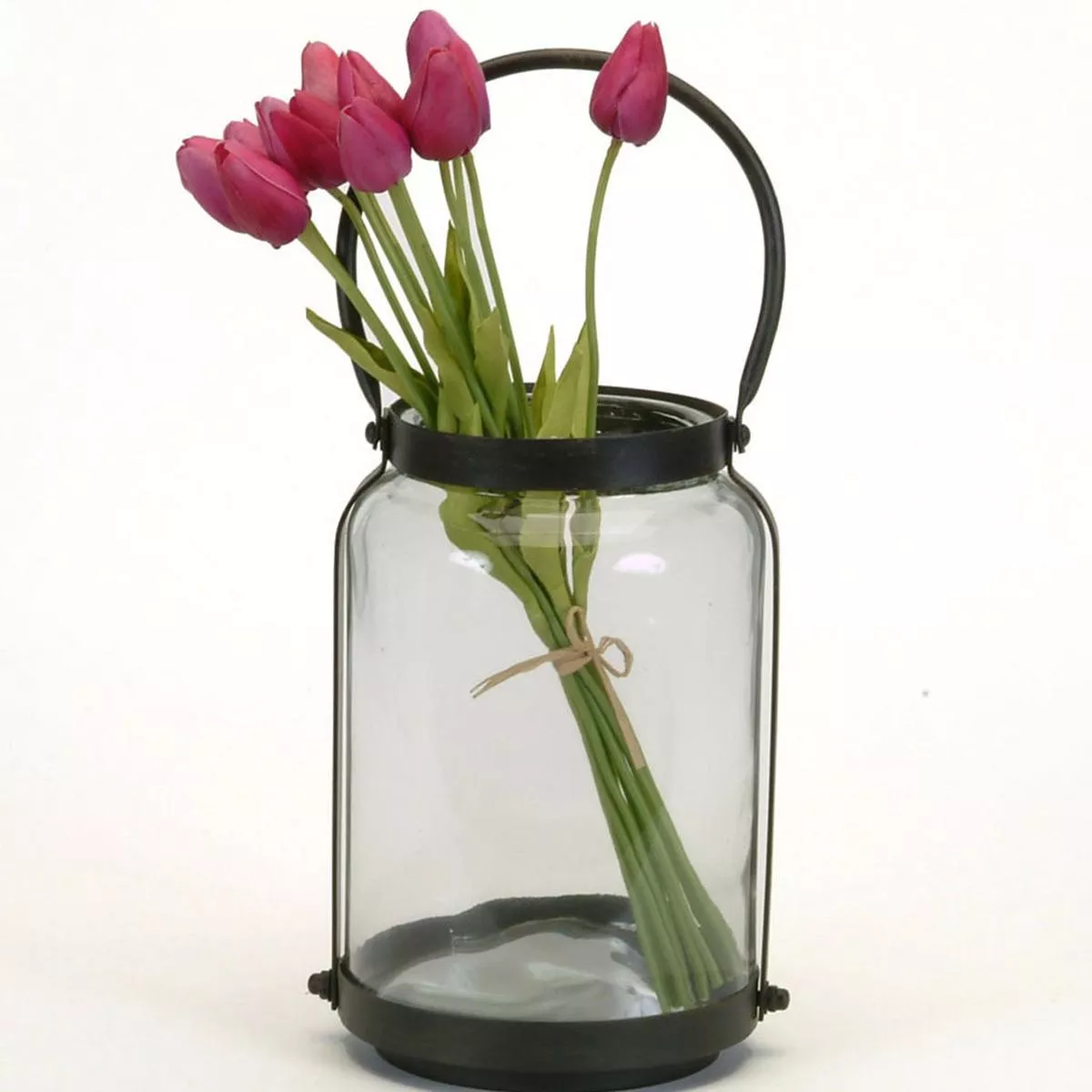 Medium Round Jar W/Handle 15In