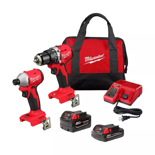 Milwaukee M18 Compact Brushless Combo Kit – Hammer Drill, Impact Driver