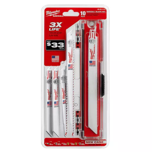 Milwaukee Sawzall Blade Gp Set 10/Piece