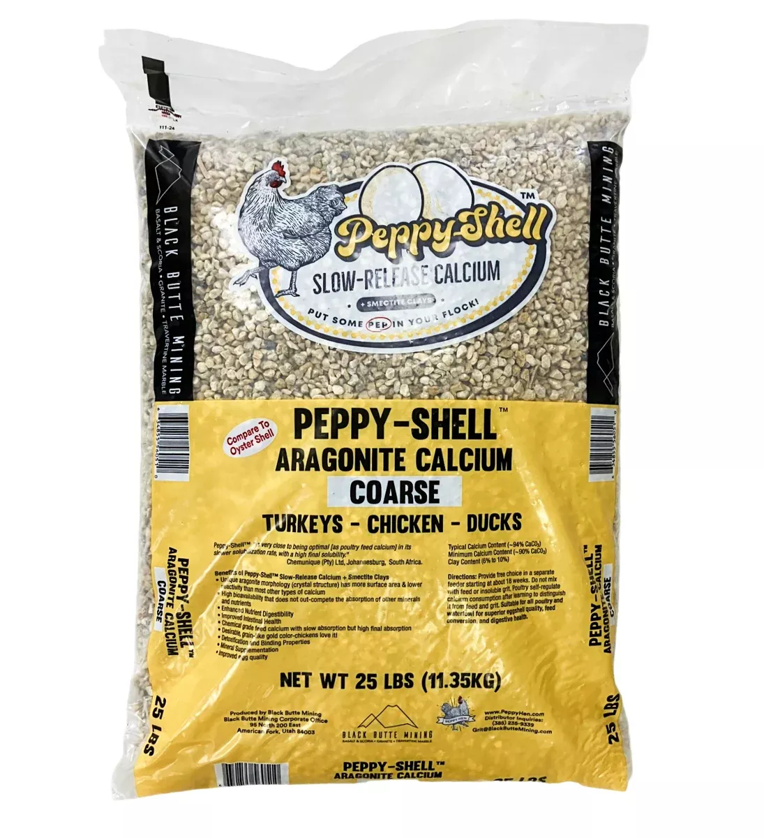 Peppy Shell - Aragonite Calcium 25 lb.
