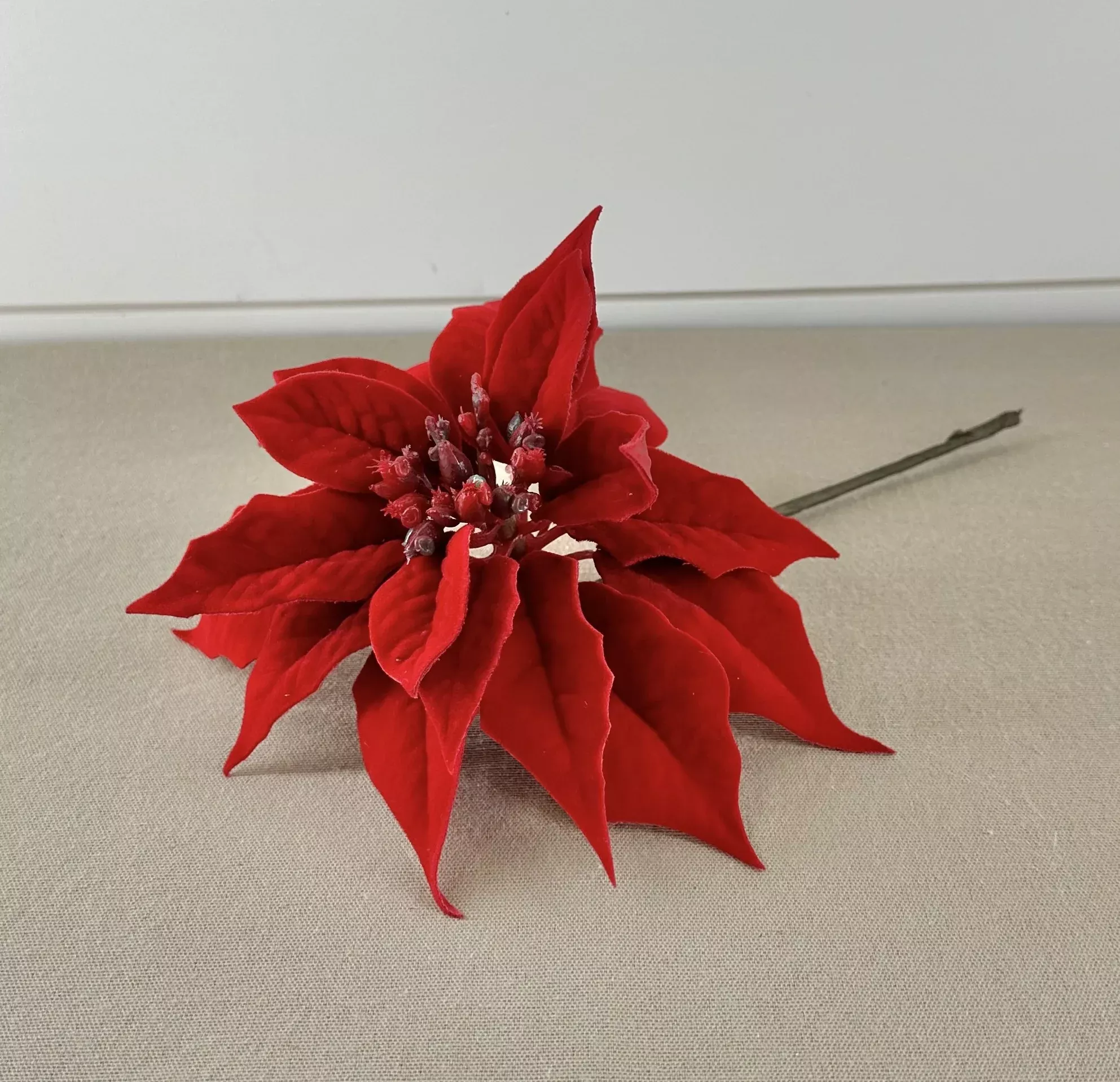 Poinsettia Pick - Red
