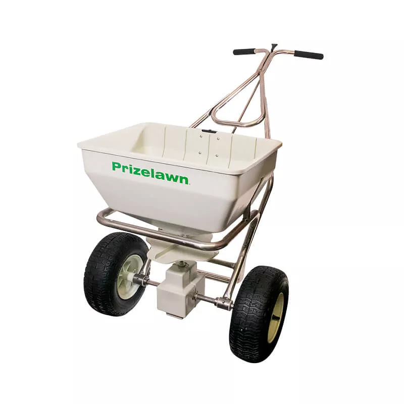 Prizelawn – Stainless Steel Commercial Broadcast Spreader – 70 LB
