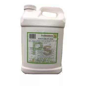 ProSolutions 15-0-0 with 6% Iron. 2.5 Gallons