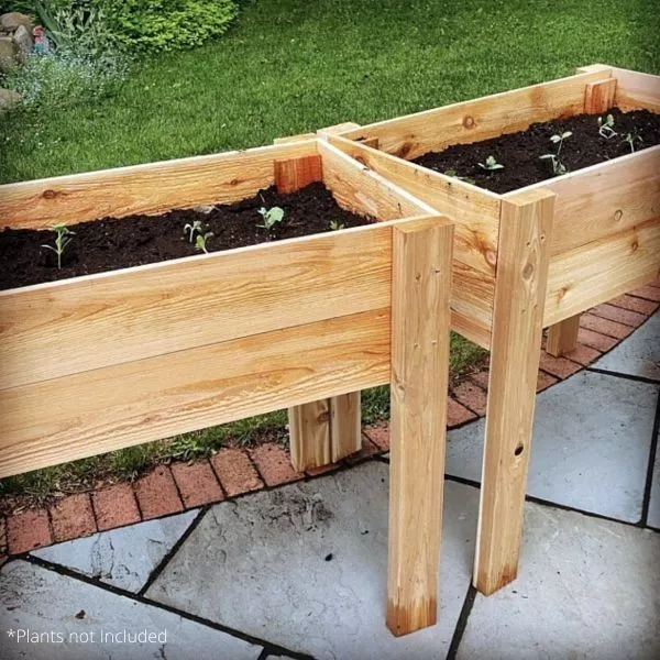 Raised Garden Planter Box – Natural Finish