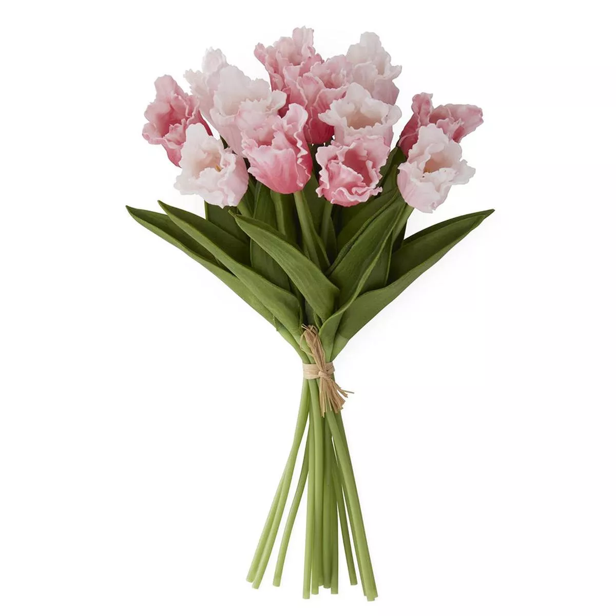 Real Touch Parrot Tulip Bundle Rose Pink Everlasting