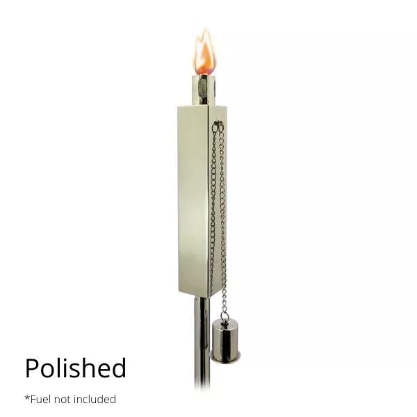 Rectangle Garden Torch 2 Pack – Stainless Steel