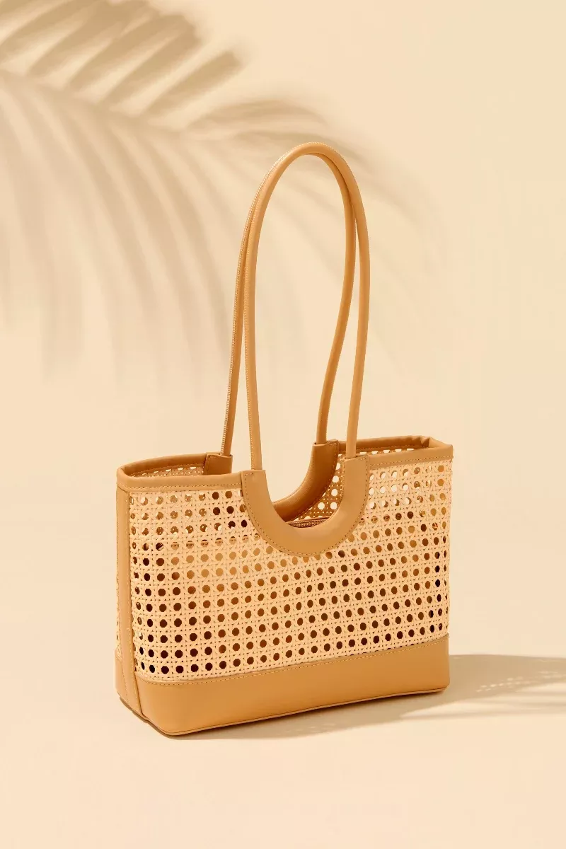 Shiraleah Lyra Mini Tote Tan