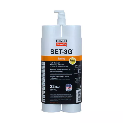 Simpson Epoxy Anchoring Adhesive Side by Side Cartridge 22 Oz.