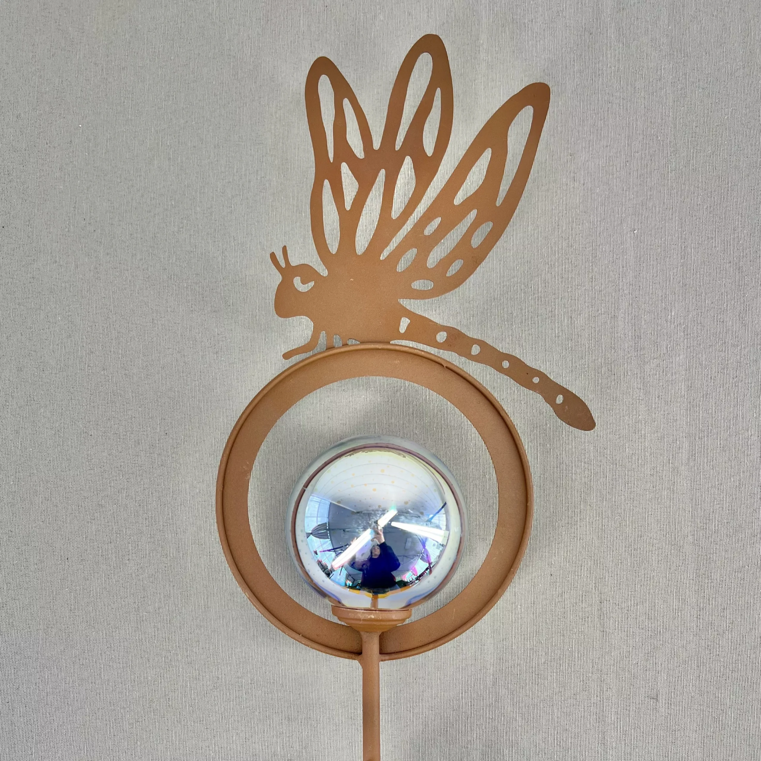 Stake - Dragonfly with Gazing Ball