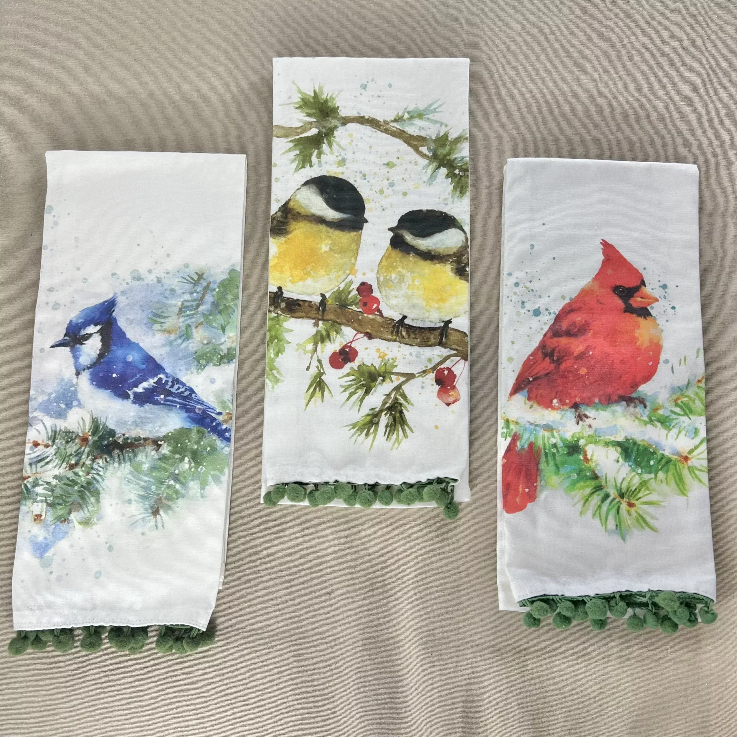 Tea Towel - Winter Birds