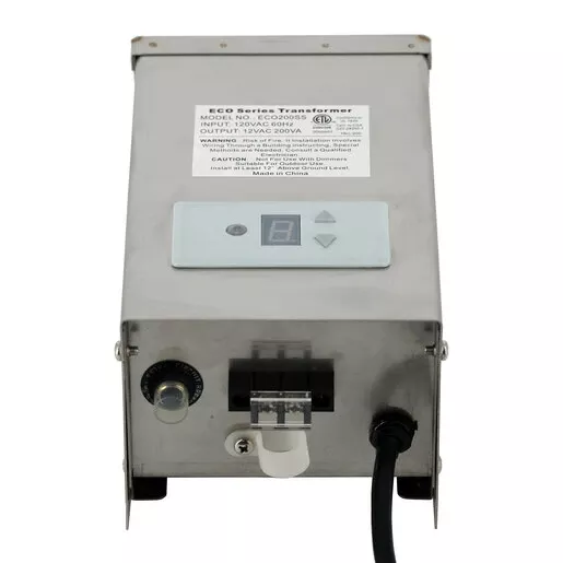 Universal 200W Transformer Stainless Steel w/ Replaceable Timer and Photocell Module