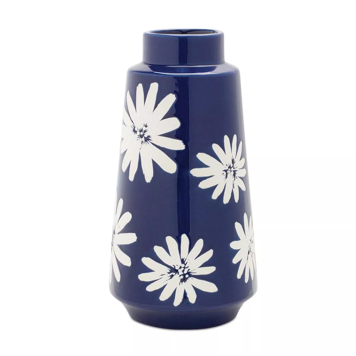 Vase W/Flowers Ceramic 12 ” H