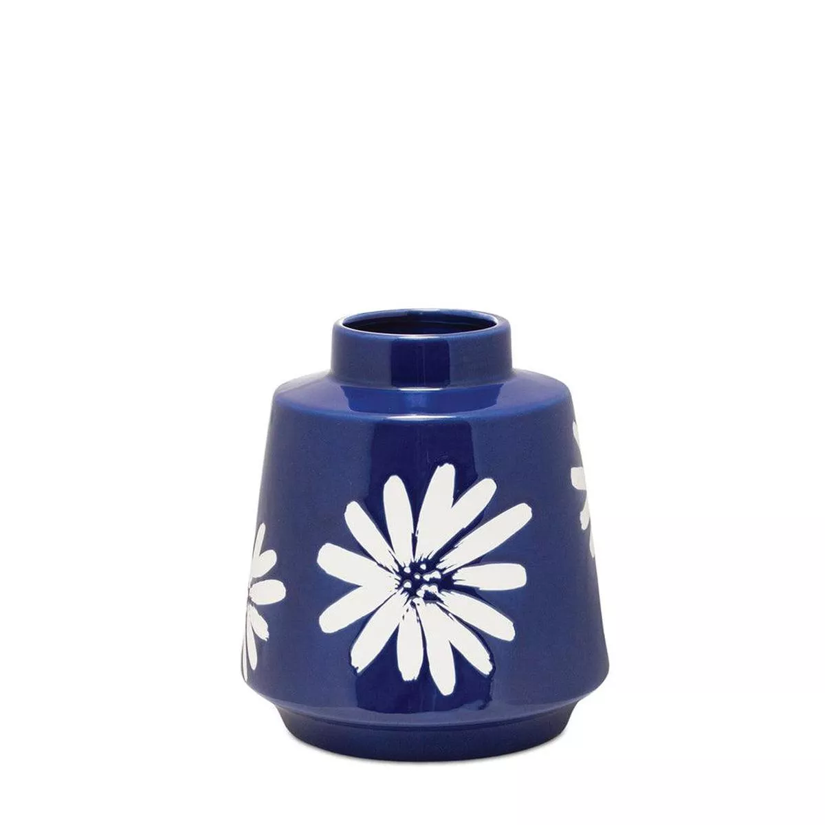 Vase W/Flowers Ceramic 8 ” H